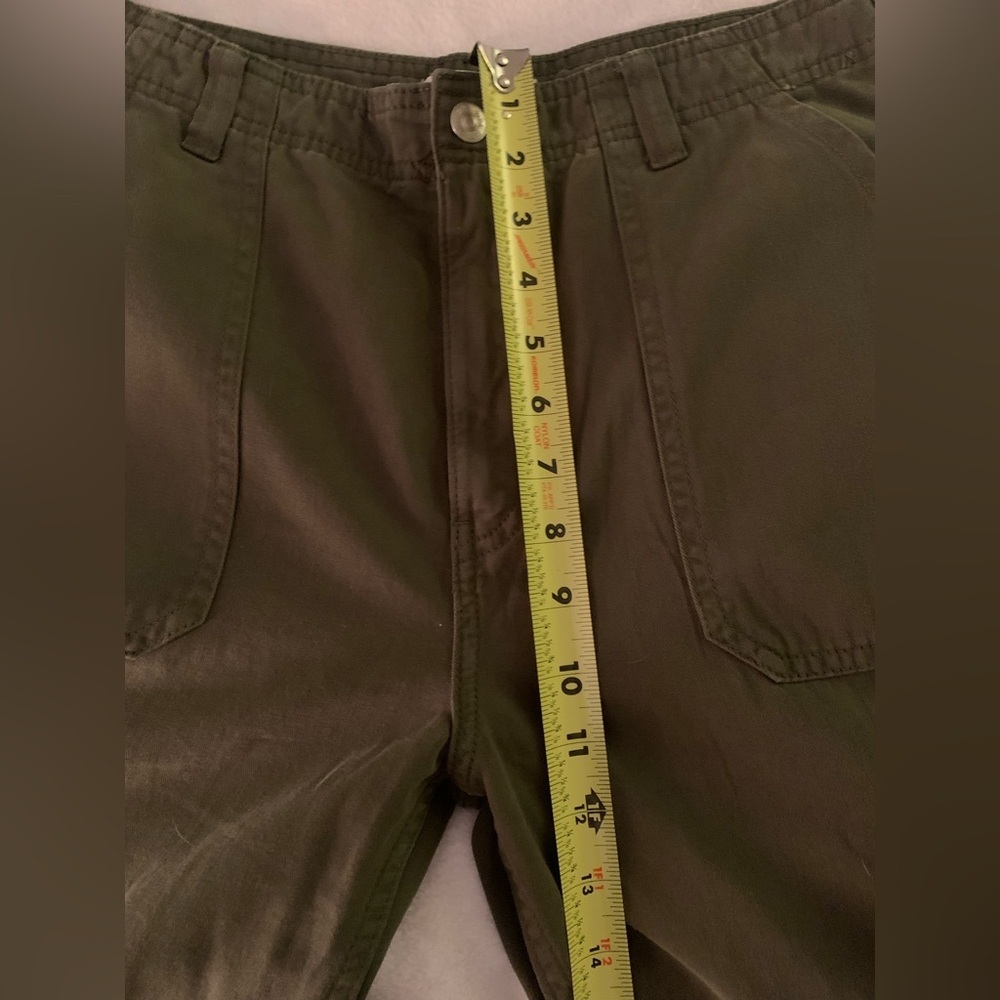 Zara High Rise Wide Leg Army Green Cargo Pants 8 - Picture 9 of 13